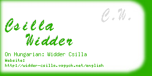 csilla widder business card